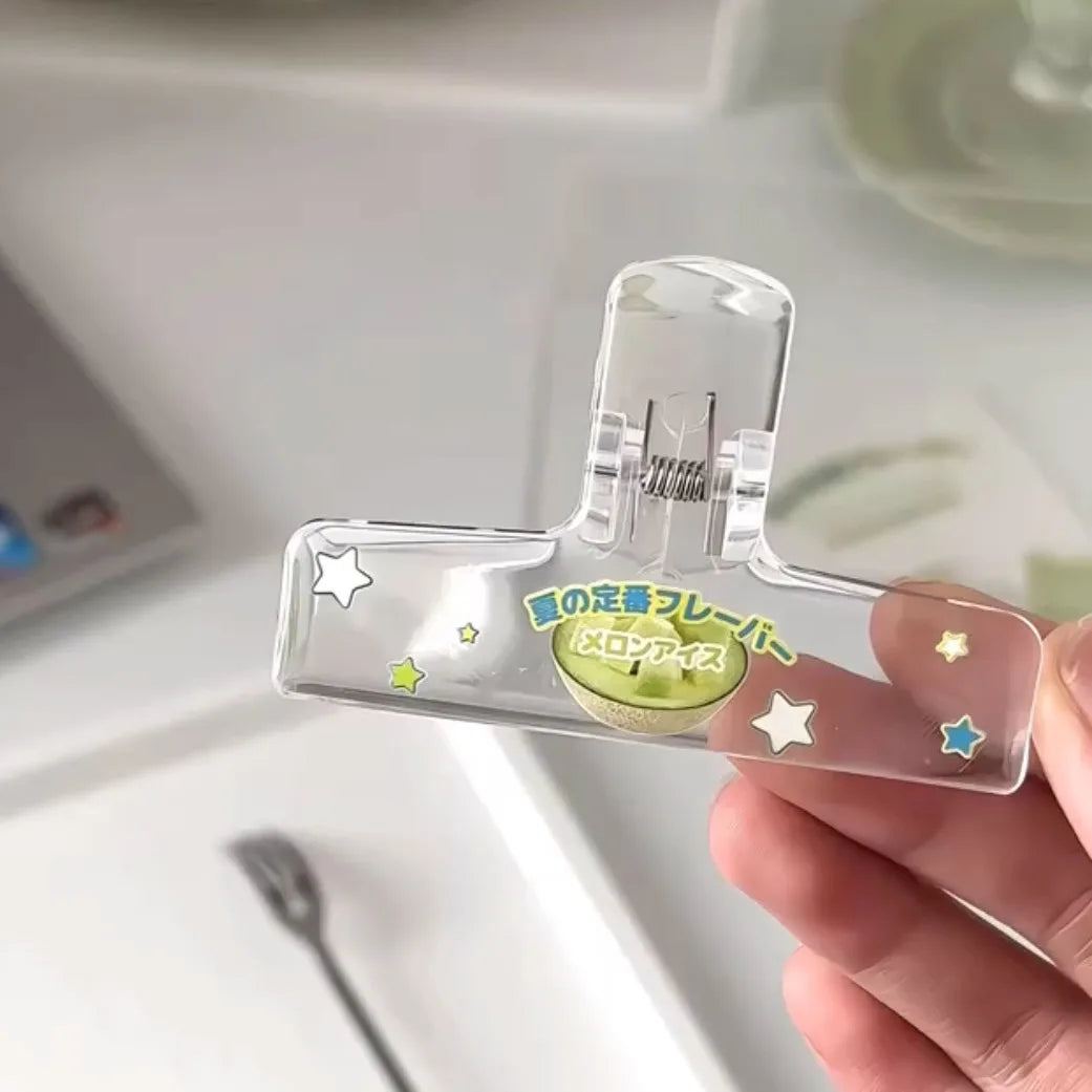 1 transparent acrylic file clip, a simple file clip, suitable for organizing documents and receipts, office and school supplies