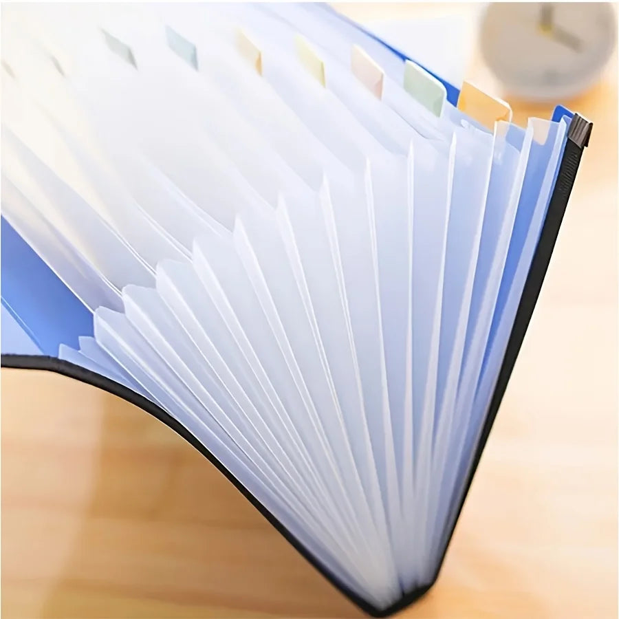 13-Compartment A4 Document Folder | Portable Multifunctional Organizer, Modern PP Business Briefcase with Durable Zipper Closure