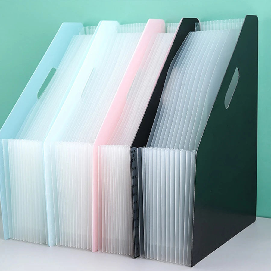 1pc Vertical Portable Folder, Expandable Organ Bag, Multi-layer Student Specific Paper Organizer, Office Files Available