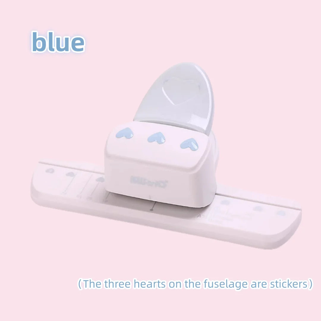 love shape 3 Hole Punch 4mm Dia 19mm Space Loose Leaf Notebooks Scrapbooking Puncher Pink for A5 A6 A7 A8 A7 Pocket Puncher