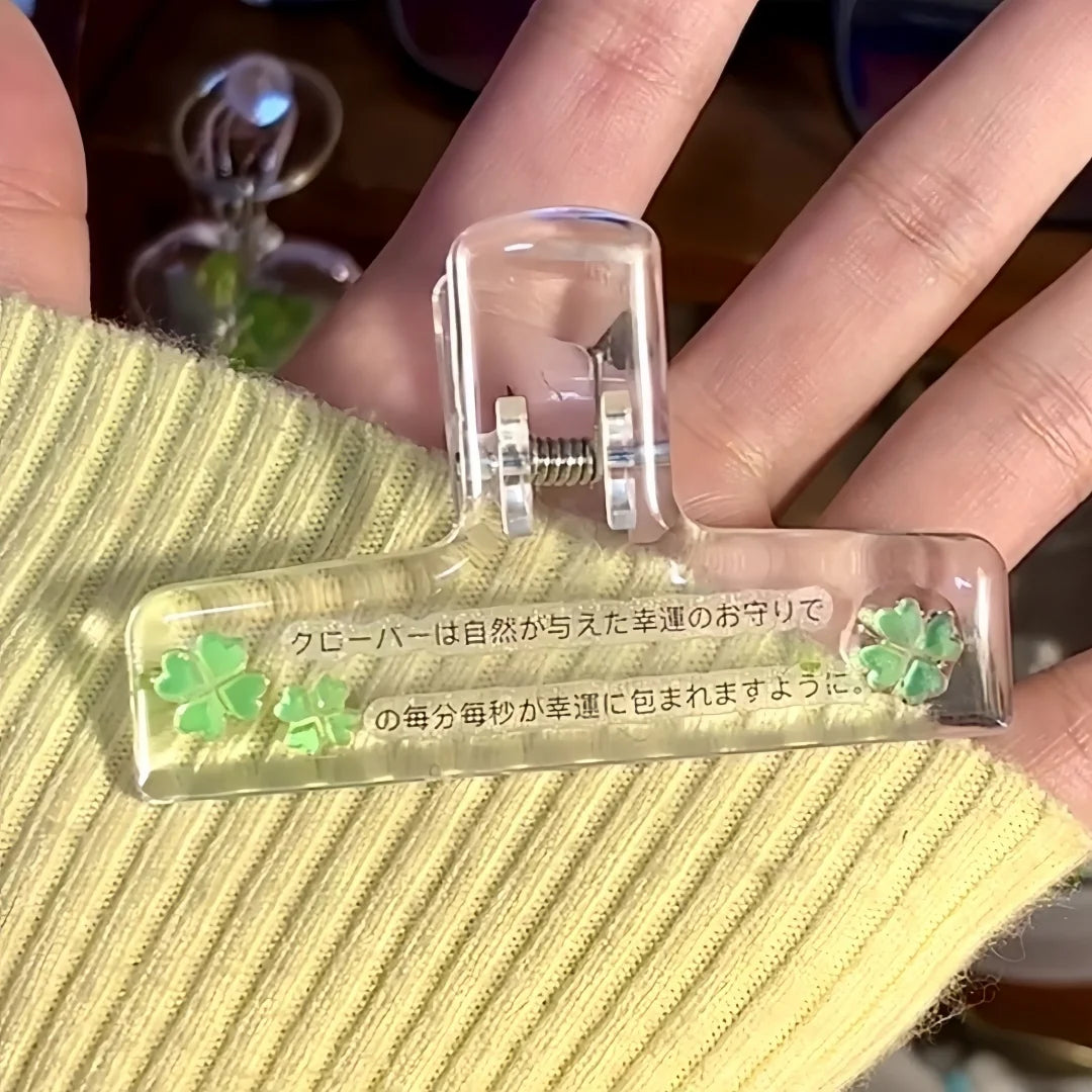 1 transparent acrylic file clip, a simple file clip, suitable for organizing documents and receipts, office and school supplies