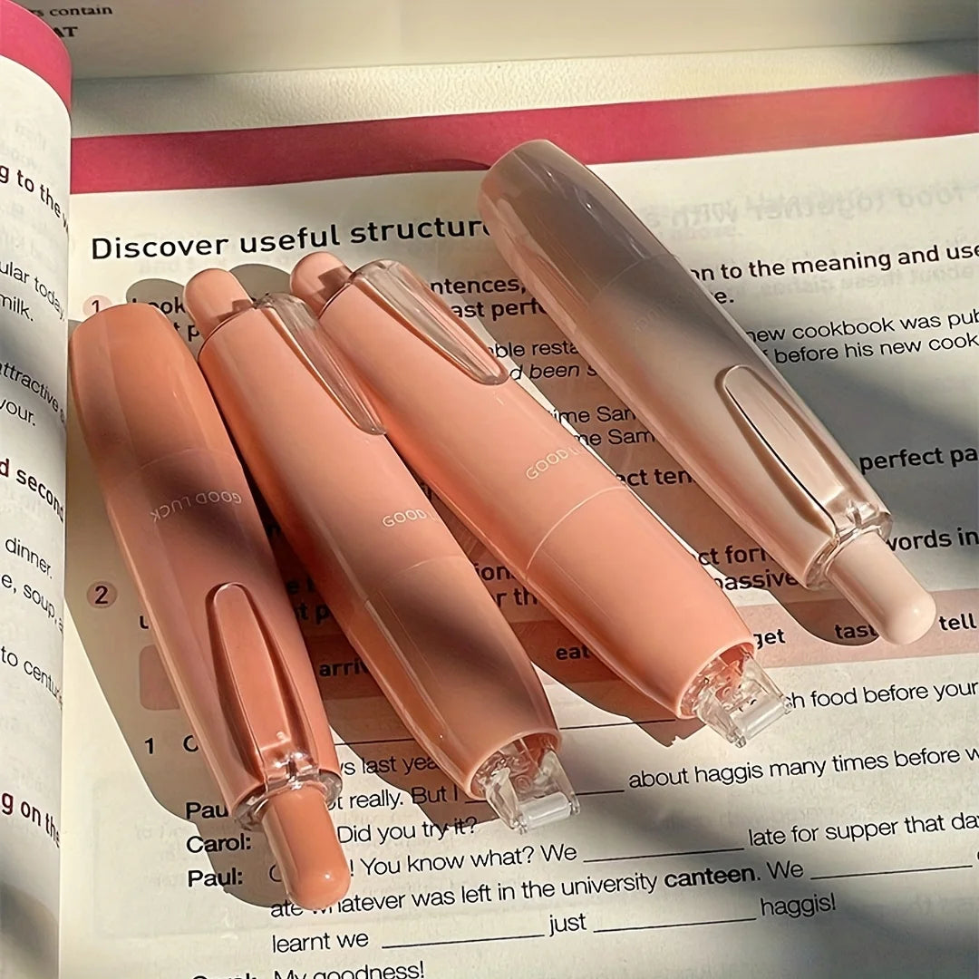 4pcs gradient color tap dot adhesive set, strong double-sided tape, large-capacity replaceable core, hand-made tape