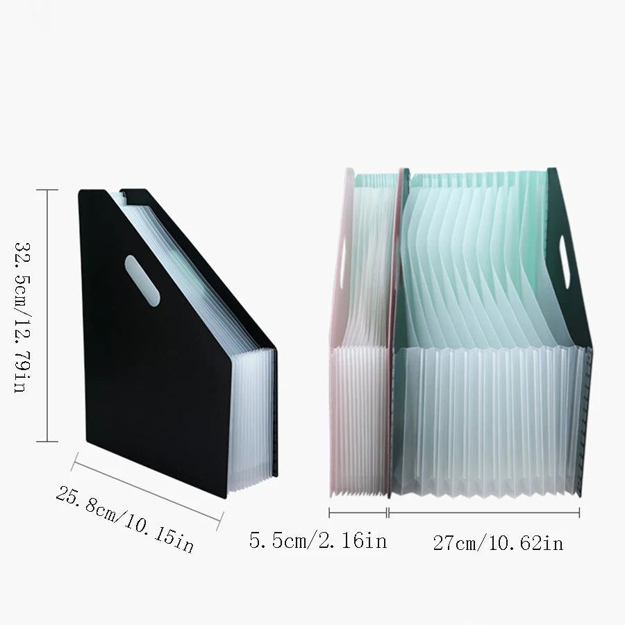 1pc Vertical Portable Folder, Expandable Organ Bag, Multi-layer Student Specific Paper Organizer, Office Files Available