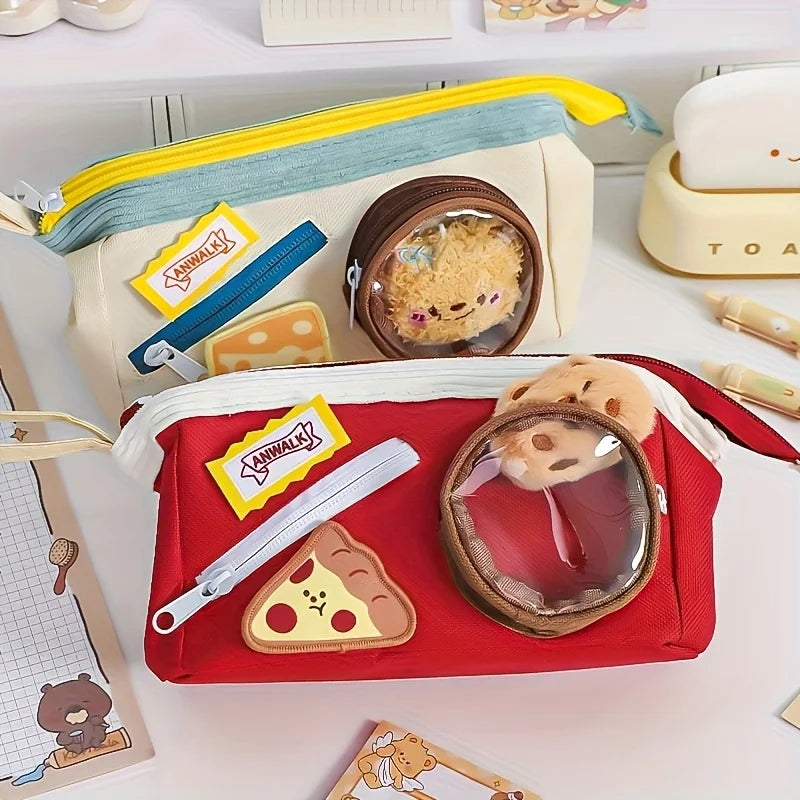 Kawaii Bag Large Capacity Ins Pencil Case for Girls, Cute School Supplies Organizer Pouch, Teen Student Stationery Storage