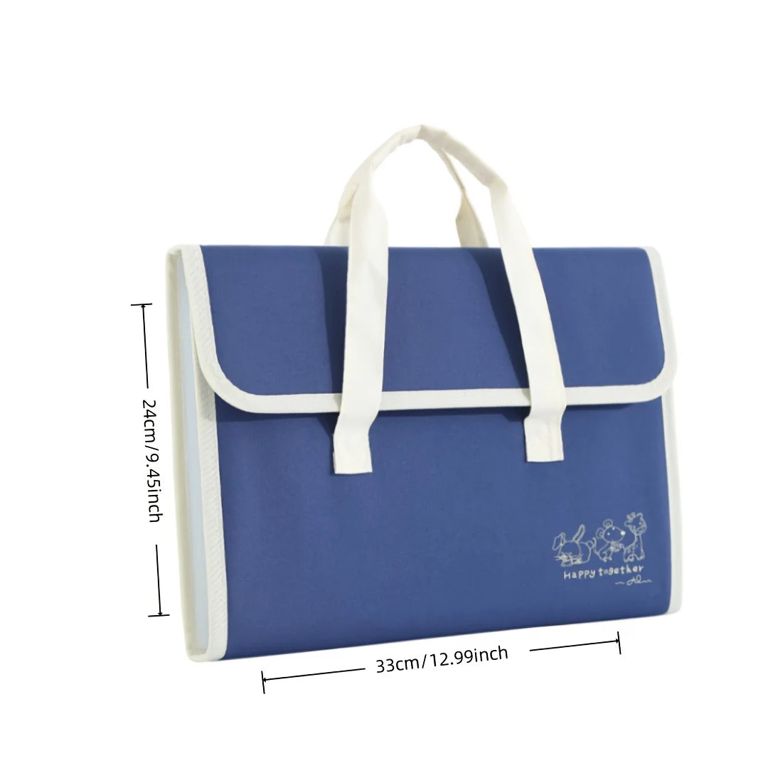 13-layer folder, file bag, storage bag, A4 clip storage bag, suitable for school, home and office