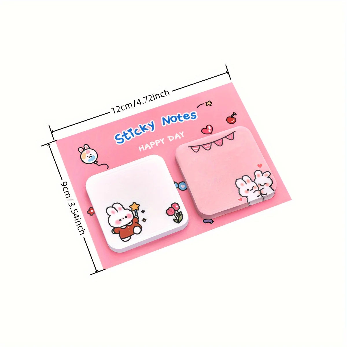 10pcs cartoon animal set sticky notes, portable Kawaii stationery sticky notes, student notebooks and notepads
