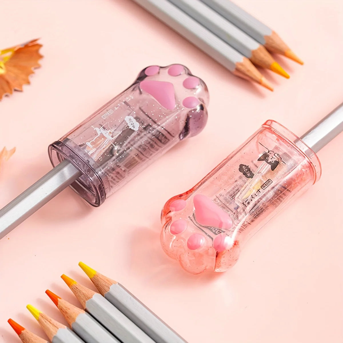 Cat Paw Pencil Sharpener  Manual Pencil  Sharpener  Acrylic  Pencil Sharpener Stationery Gift  Cute Stationery for Art