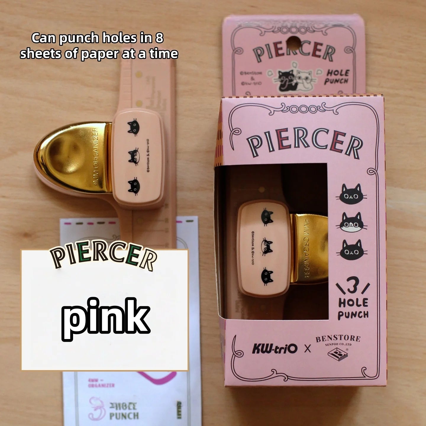 1pc three-hole puncher, ergonomic handle, handmade diary scrapbook, suitable for school and office organizing supplies